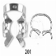 KLAMMER FIT RUBBERDAM H&W : Nr.:N°201, VINNEN:MET