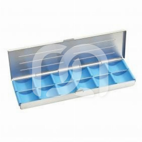 CASSETTE MET 12 COMPARTIMENTEN (21X6CM)