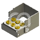 PLUG IN - 6 PERFORATIES (1) : HOOFDKLEUR:GEEL, SNUIFJE:FG/CA