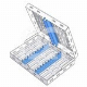 CASSETTE INOX   : LONGUEUR:18,30 CM, COULEUR PRINCIPALE:BLEU, LARGEUR:14 CM, MATÉRIAUX:INOX, HAUTEUR:3,40 CM, NOMBRE D'INSTRUMENTS:10
