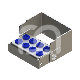 PLUG IN - 8 PERFORATIONS (1) : COUVERCLE:SANS, COULEUR PRINCIPALE:BLEU, ACCROCHE:FG/CA, MATÉRIAUX:INOX