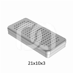 GEPERFOREERDE ALUMINIUMDOOS - 21X10X3CM GEPERFOREERDE ALUMINIUMDOOS - 21X10X3CM