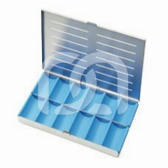 CASSETTE MET 12 COMPARTIMENTEN - 21X12CM