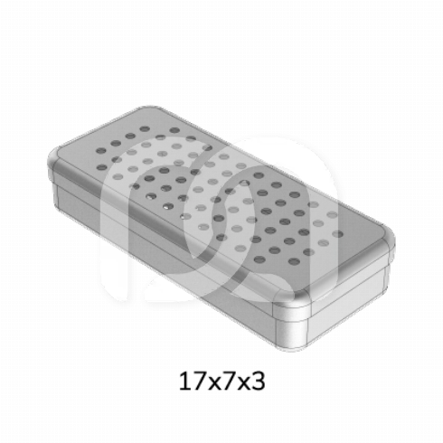 GEPERFOREERDE ALUMINIUMDOOS - 17X7X3CM