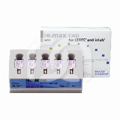 IPS E.MAX CAD - LE LOT DE 5 BLOCS POUR LES INLAYS I12 HT IPS E.MAX CAD - LE LOT DE 5 BLOCS POUR LES INLAYS I12 HT