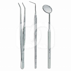 EXAMEN KIT DUBBELE SONDE + SPIEGEL + PINCET