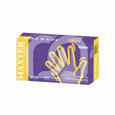 POEDERVRIJE LATEX HANDSCHOENEN BEIGE (100)