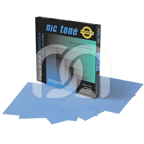 Rubberdam Nic Tone Synthetisch 6x6 Medium Blauw (15)