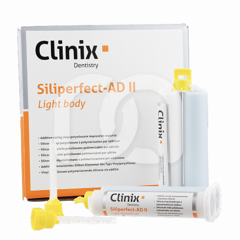 Silicone d'Empreinte Siliperfect AD II Light (2 x 50 ml + 12 Embouts)