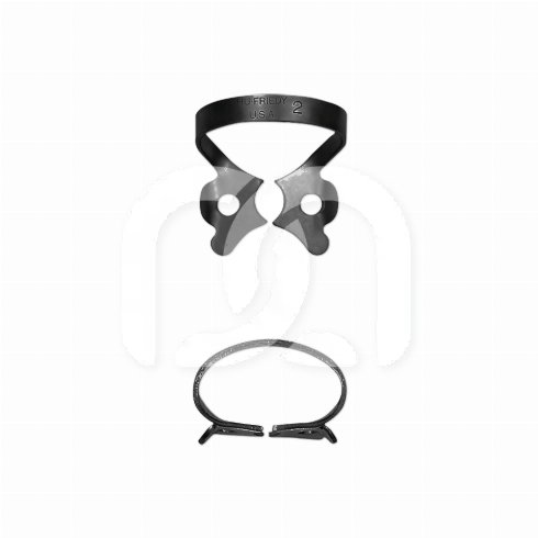 SATIN STEEL RUBBERDAMKLEMMEN BLACK