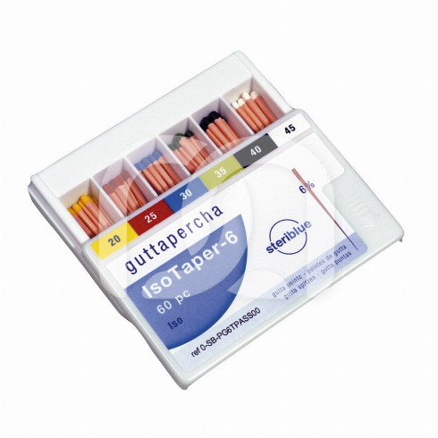 CÔNES DE GUTTA PERCHA ISO TAPER - LA BOÎTE DE 60 CÔNES