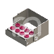 PLUG IN - 8 PERFORATIES (1) : DEKSEL:ZONDER, HOOFDKLEUR:ROZE, SNUIFJE:FG/CA, MATERIALEN:INOX