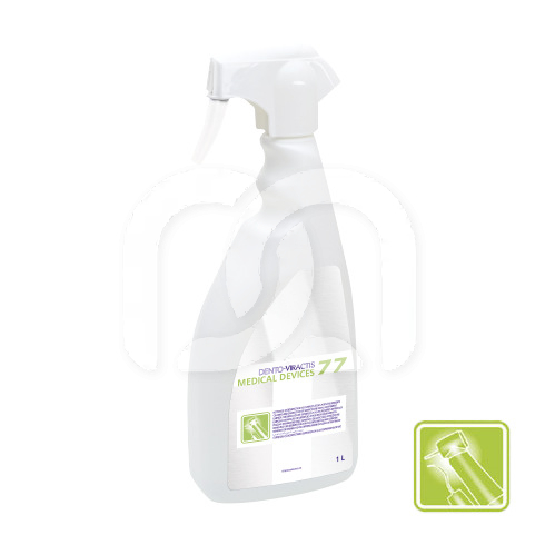 DENTO-VIRACTIS DV77 SPRAY – REINIGT EN DESINFECTEERT MEDISCHE APPARATUUR EN INSTRUMENTEN.