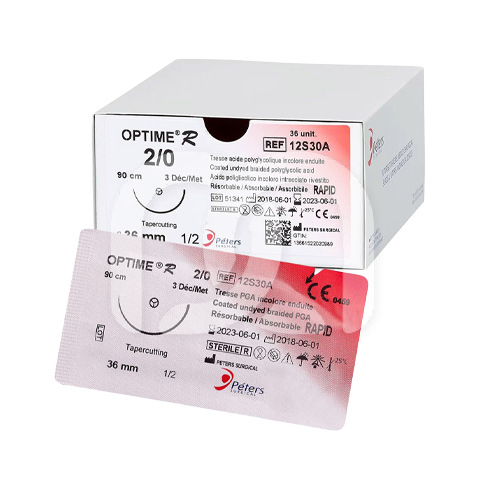SUTURE TRESSÉE RÉSORBABLE OPTIME PGA (36)