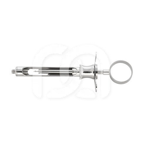 TANDHEELKUNDIGE ANESTHESIESPUIT MET FIXATIERING.