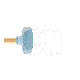 POL. ZIRCONE FLAMME  CA (5) : FORME FRAISE & POLISSOIR:ROUE, COULEUR PRINCIPALE:BLEU, GRAIN:GROS