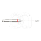 Boor Gates Glidden CA G180A.204 (6 stuks) : N&deg;:G180A, DIAMETER:0.9 MM, LENGTE:15 MM