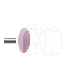 POL. CERAM FLAM  CA (5) : FORME FRAISE & POLISSOIR:LENTILLE, COULEUR PRINCIPALE:ROSE, GRAIN:MOYEN