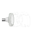 Diamanten Polisher Wielvorm PM 9545F.104.110 (10) : VORM VAN BOOR EN POLISHER:WIEL, HOOFDKLEUR:GRIJS, GRAAN:EINDE