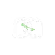 Coins Interdentaires Halo pour Matrices Sectionnelles (100) : TAILLE:LARGE, COULEUR PRINCIPALE:VERT, LARGEUR:0 MM, &Eacute;PAISSEUR MATRICE:0 MM