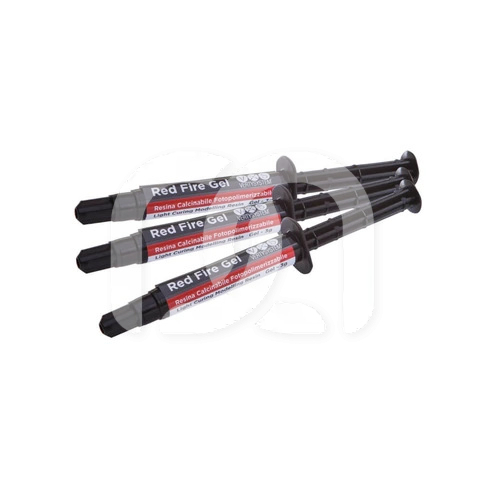 Uitbrandbare Hars Red Fire Gel in Spuiten (3 x 3g)