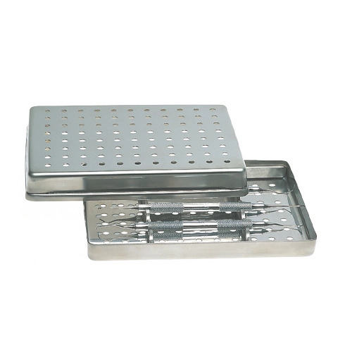 PLATEAU INOX PERFORÉ -  18X14X1,9CM