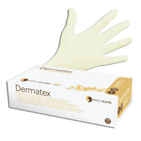 GANTS DERMATEX - EN LATEX ENRICHIS À L'AVOINE (100)