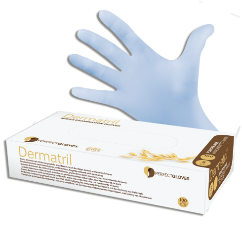 GANTS DERMATRIL - EN NITRILE ENRICHIS À L'AVOINE (100)